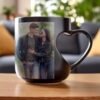 Customized Heart Handle Photo Mug